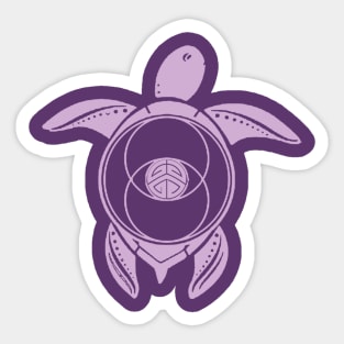 Cenote-Turtle-Purple Sticker